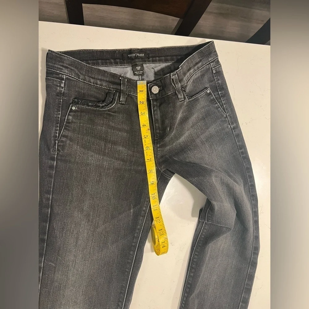 WHBM Noir Slim Leg Black Jeans size 6R